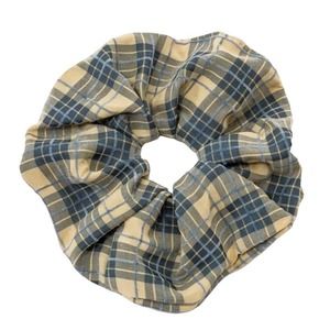 Plaid Woven Jumbo Hair Twister- Color: Blues/Gray/Beige, Universal Thread